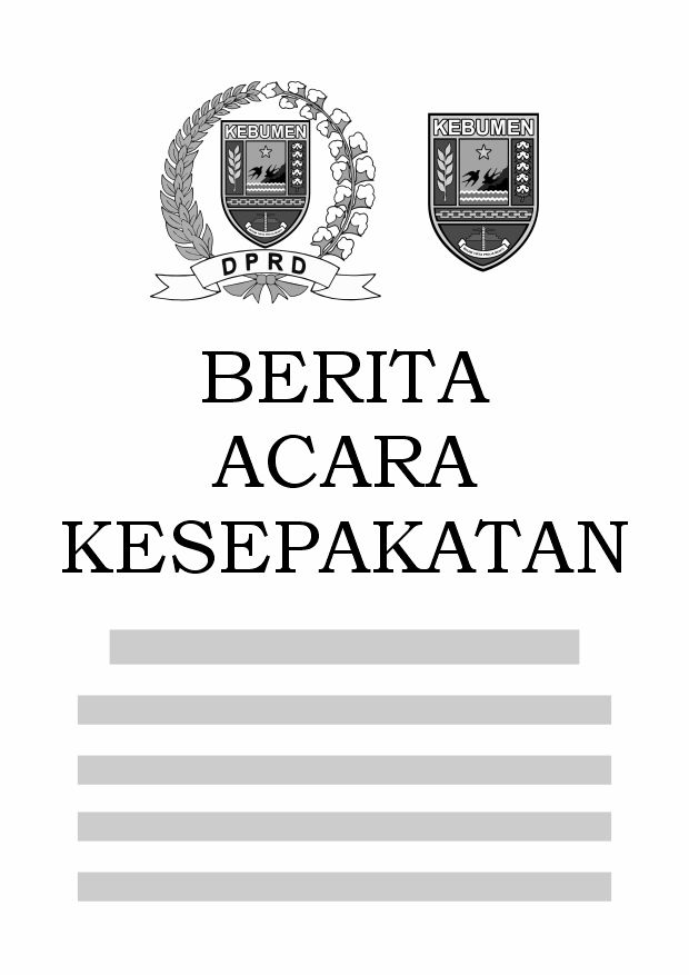 Berita Acara Nomor 170/16 Tahun 2024 Persetujuan Bersama Bupati Kebumen dan DPRD Kabupaten Kebumen terhadap Dua Rancangan Peraturan Daerah